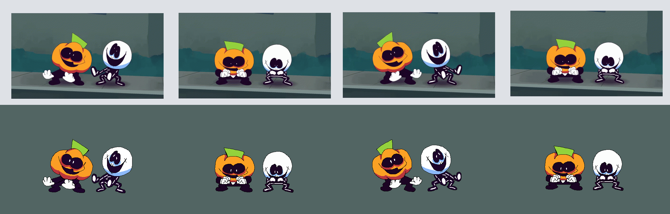 Spooky Month Spooky Dance Sprites by Abbysek on DeviantArt