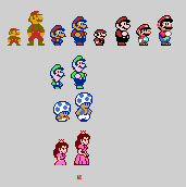 What makes Super Mario NES and SNES Idle Sprites w by Abbysek on DeviantArt