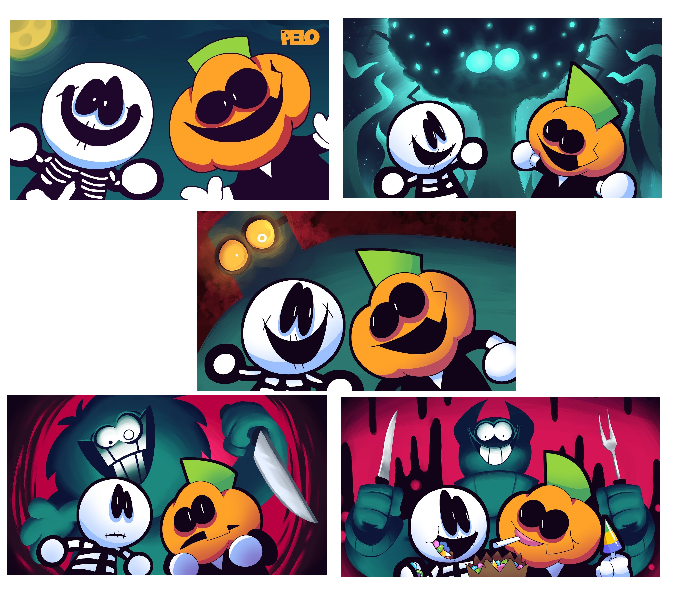 Sr Pelo Spooky Month Characters (7.81 MB) by Abbysek on DeviantArt