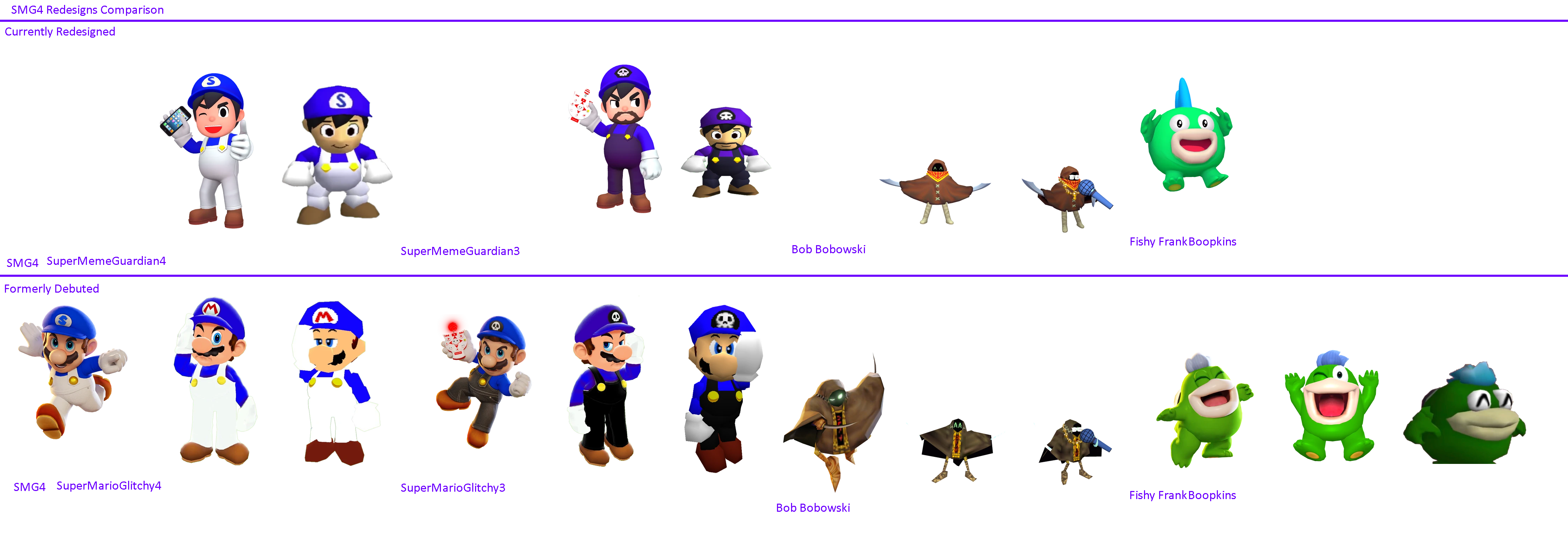 Smg4 First Design SMG4 Redesigns Comparison by Abbysek on DeviantArt