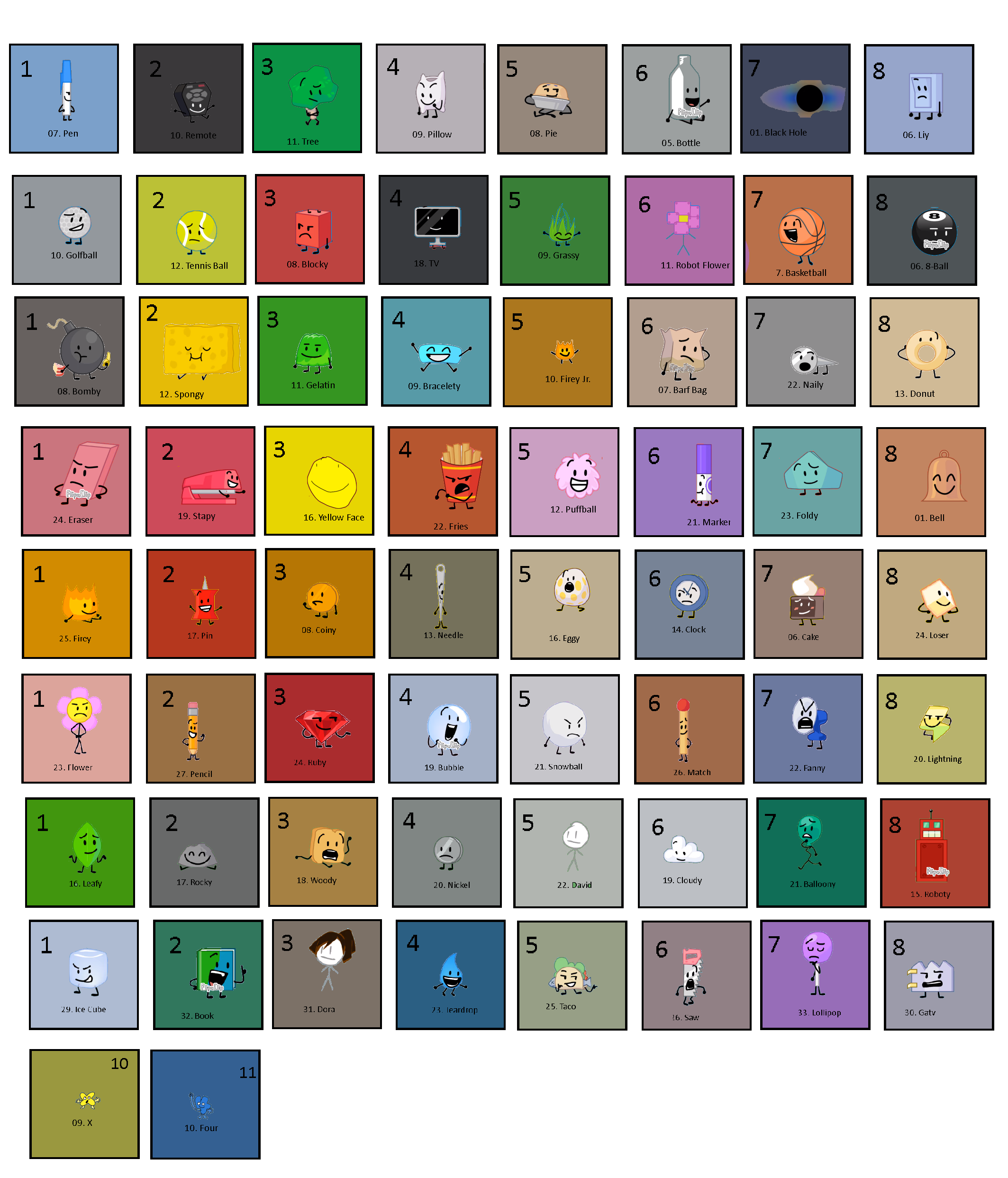 8 Battle For B.F.D.I Teams and Hosts in BFDI Serie by Abbysek on DeviantArt