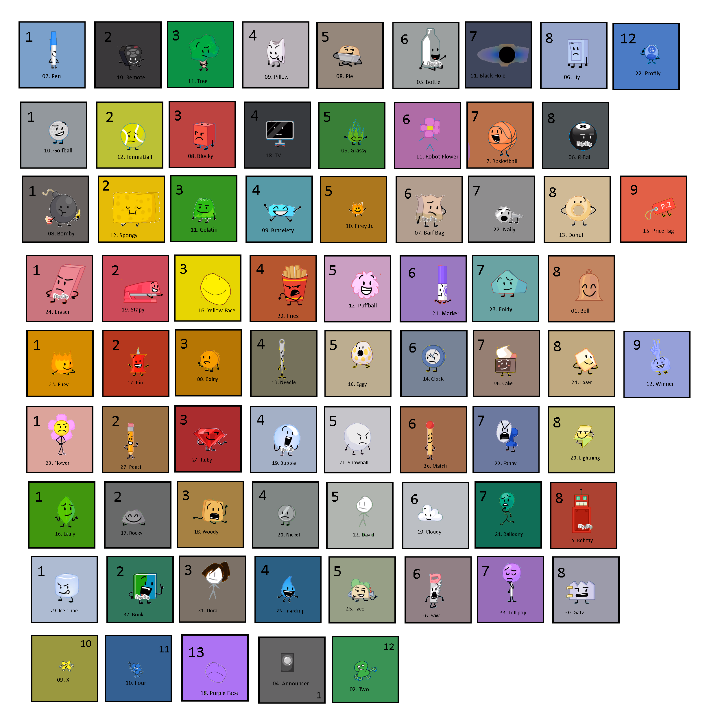 8 Battle For B.F.D.I Teams and Hosts in BFDI Serie by Abbysek on DeviantArt