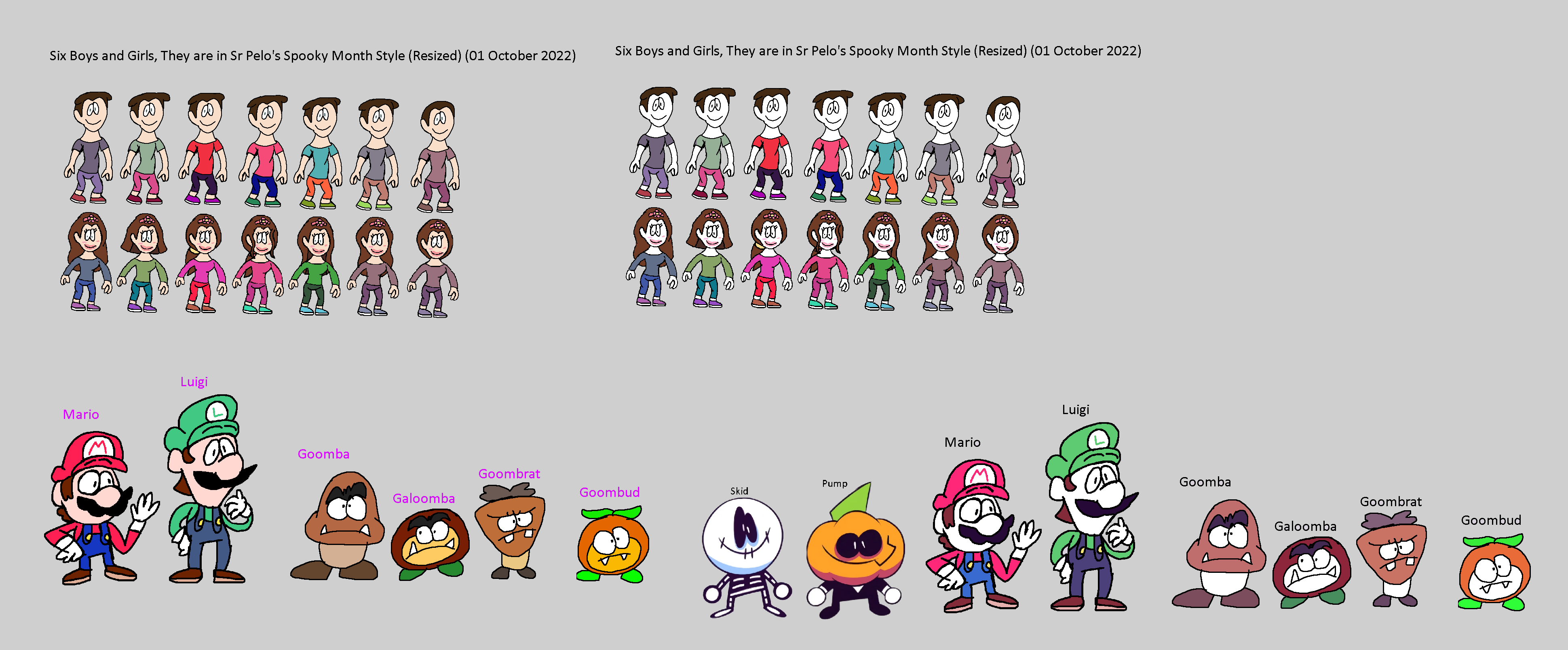 Sr Pelo Spooky Month Characters (7.81 MB) by Abbysek on DeviantArt