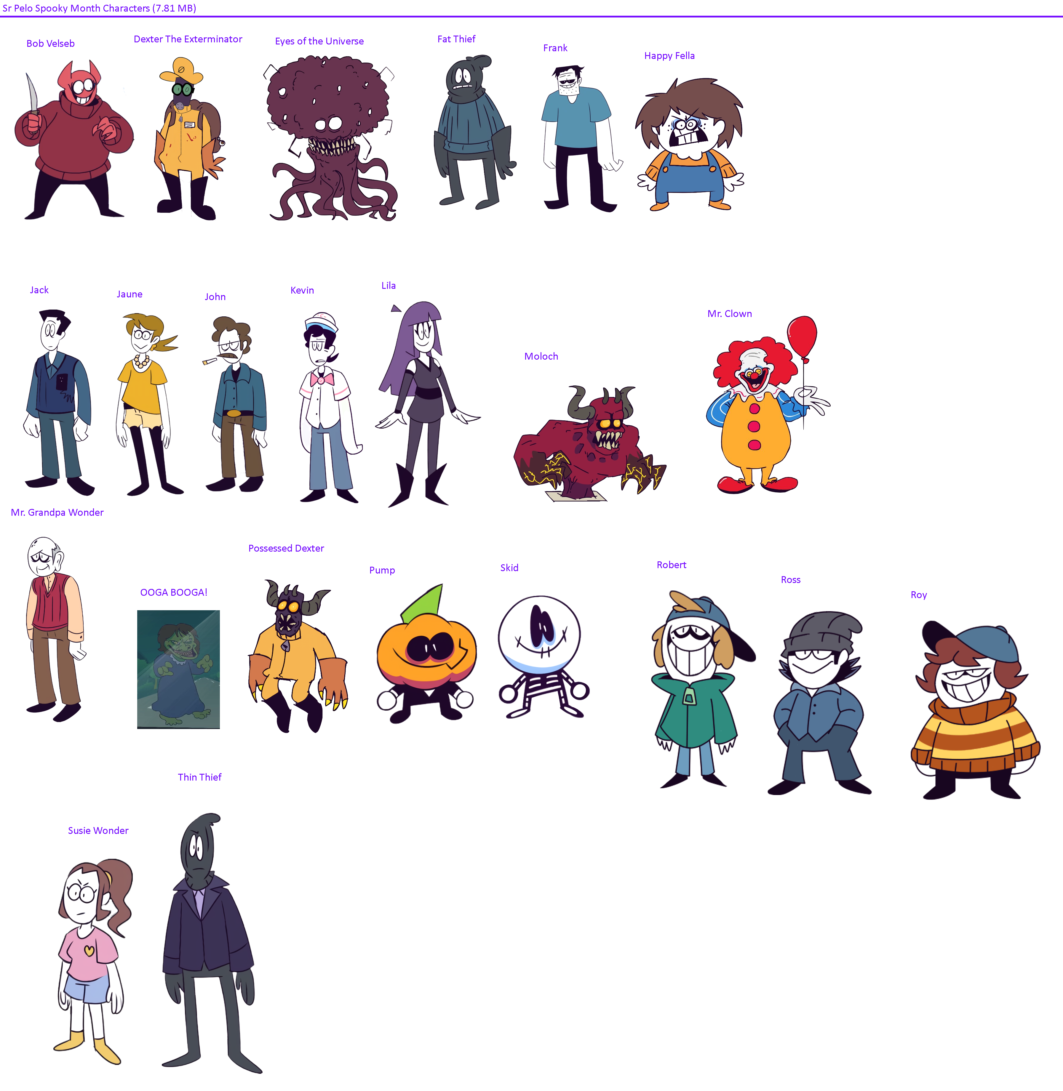 Sr Pelo Spooky Month Characters (7.81 MB) by Abbysek on DeviantArt