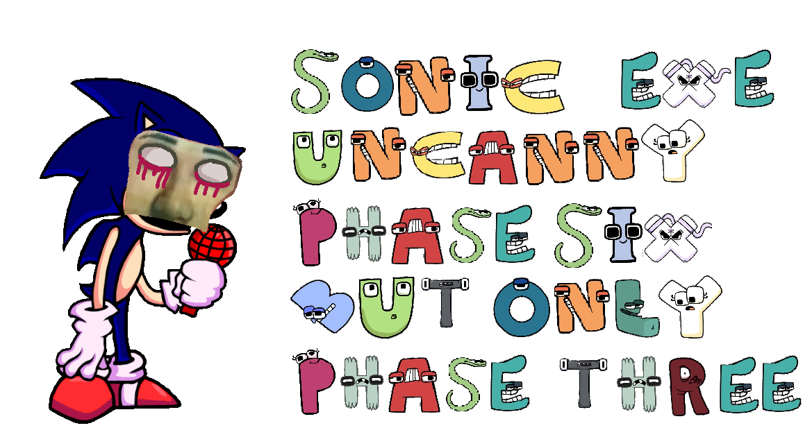 Alphabet Lore Text - Sonic.exe Uncanny Phase 6 but by Abbysek on DeviantArt