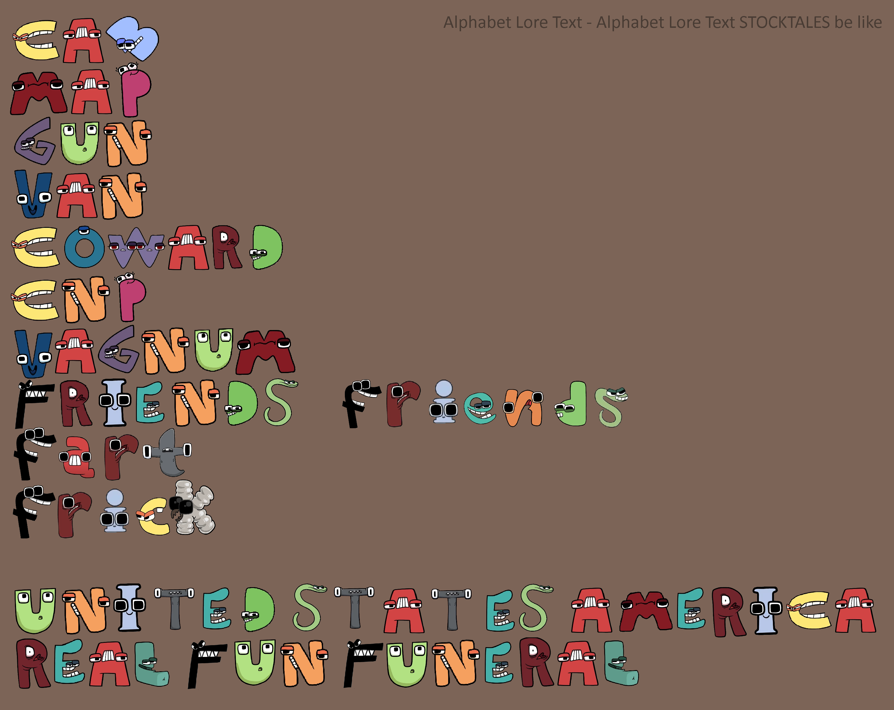 Alphabet Lore in BFB Teams by TheSuperherowhois15 on DeviantArt