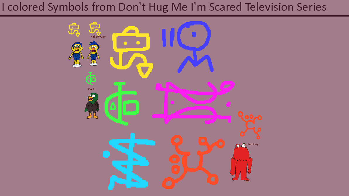 Scared Simbols I colored Symbols from Don't Hug Me I'm Scared Tel by Abbysek on DeviantArt