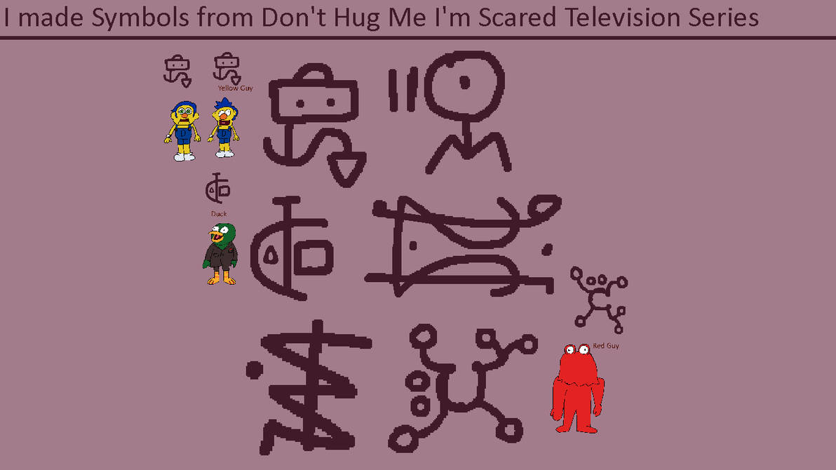 Scared Simbols I made Symbols from Don't Hug Me I'm Scared Televi by Abbysek on DeviantArt