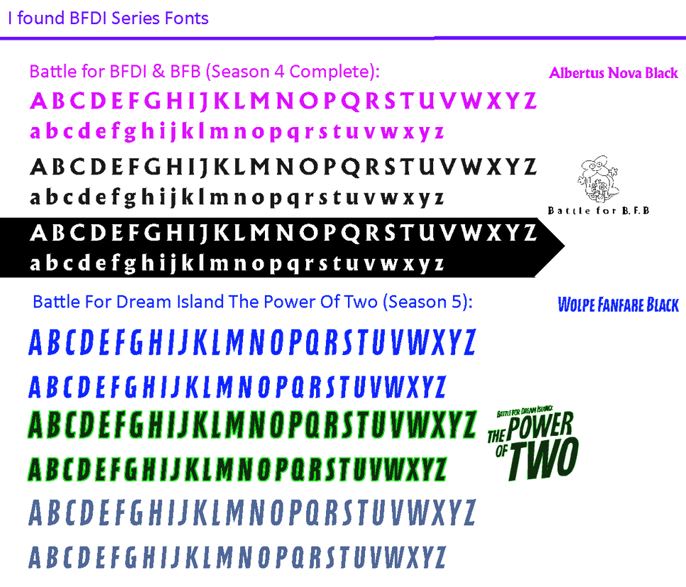 I found BFDI Series Fonts by Abbysek on DeviantArt