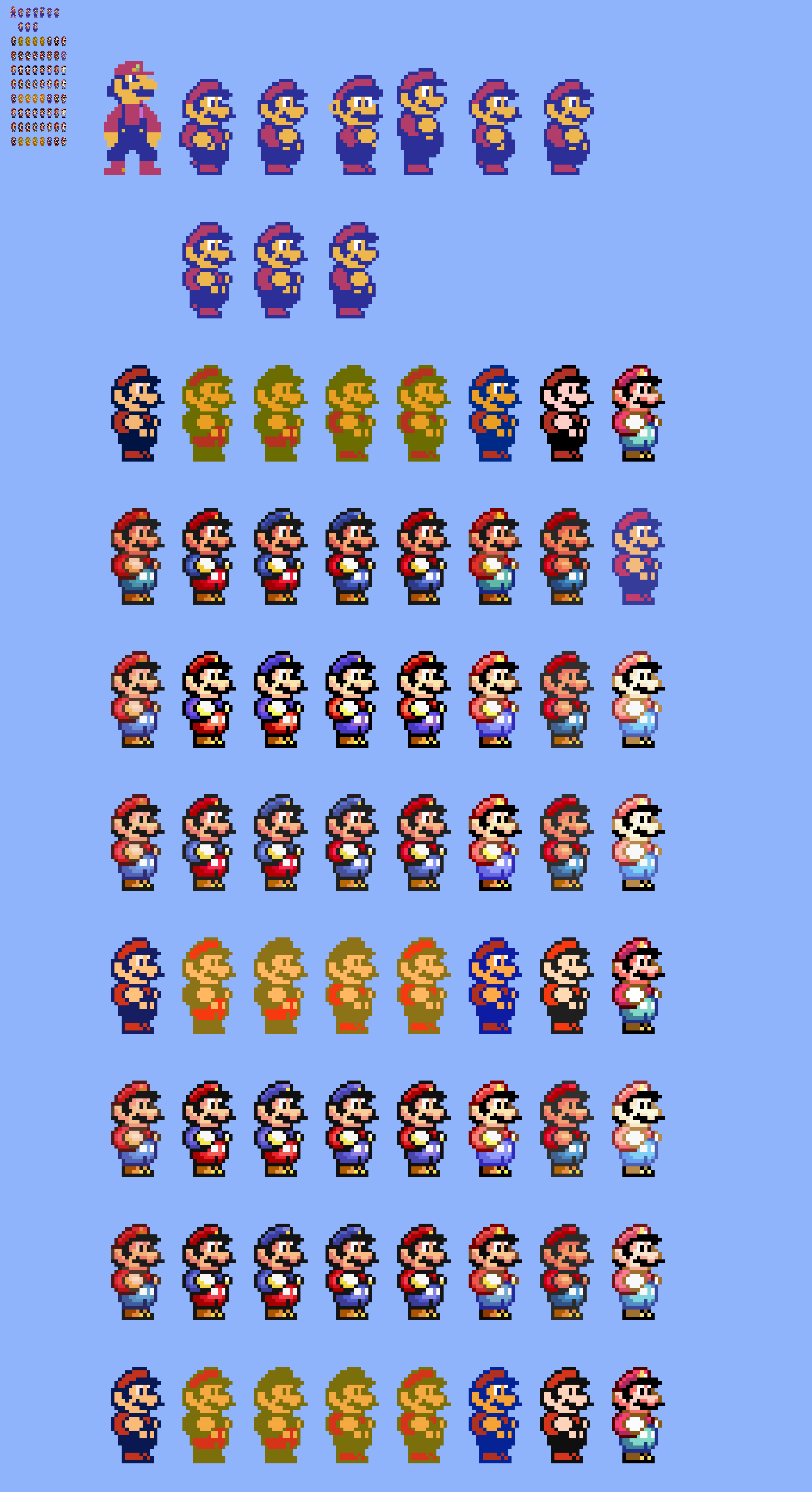 10x Combined SMB2 SMB3 Mario Sprite 2 by Abbysek on DeviantArt