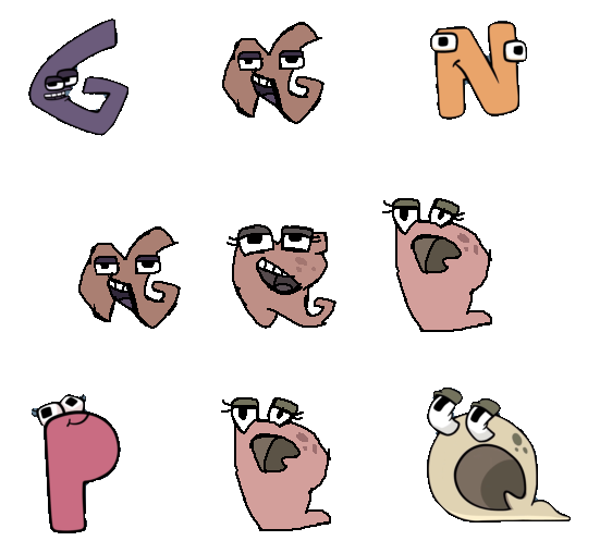 My Favorite Alphabet Lore Characters by ProcyonDenebAnimator on DeviantArt