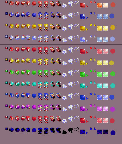 Colors of Sonics from SegaSonic Bros by Abbysek on DeviantArt