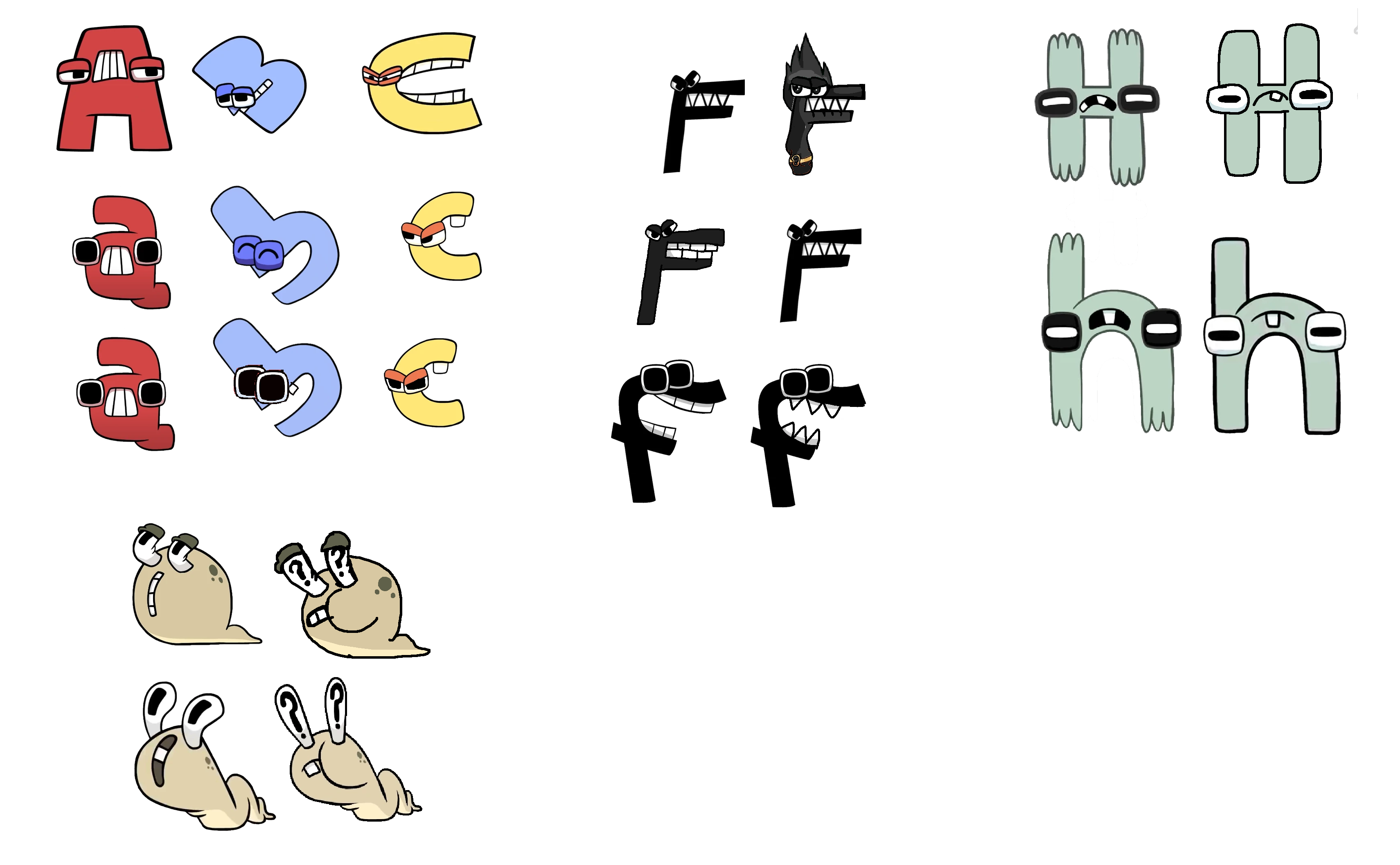 Alphabet Lore - The 'ABC' but I modified by Abbysek on DeviantArt