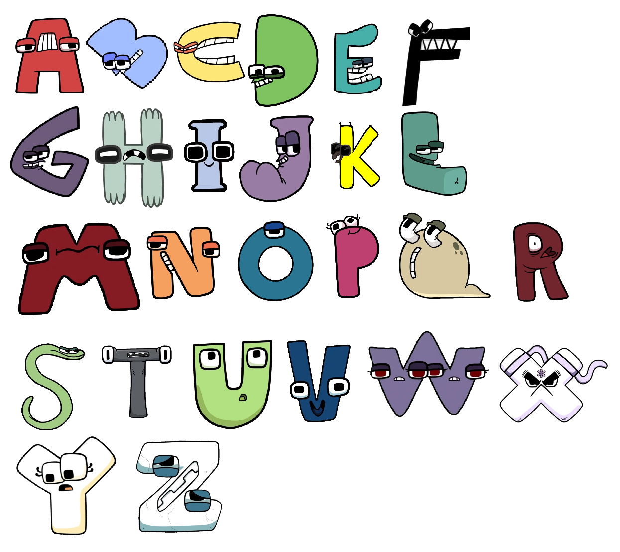 Alphabet Lore 2023 - ABCDEF by Abbysek on DeviantArt