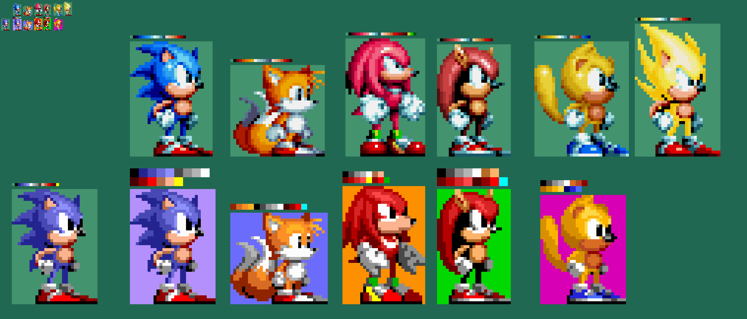 DeltaConduit's Tails and Knuckles [Sonic the Hedgehog Forever] [Mods]