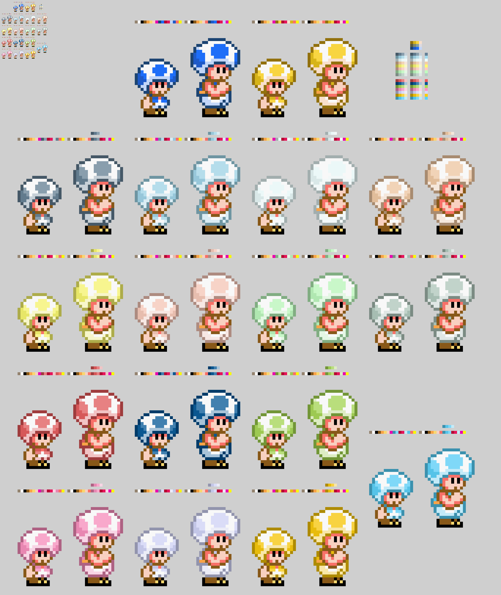 Toad Smo 10x SMW SMM2 Toad with SNES Palette and BFB and BF by Abbysek on DeviantArt