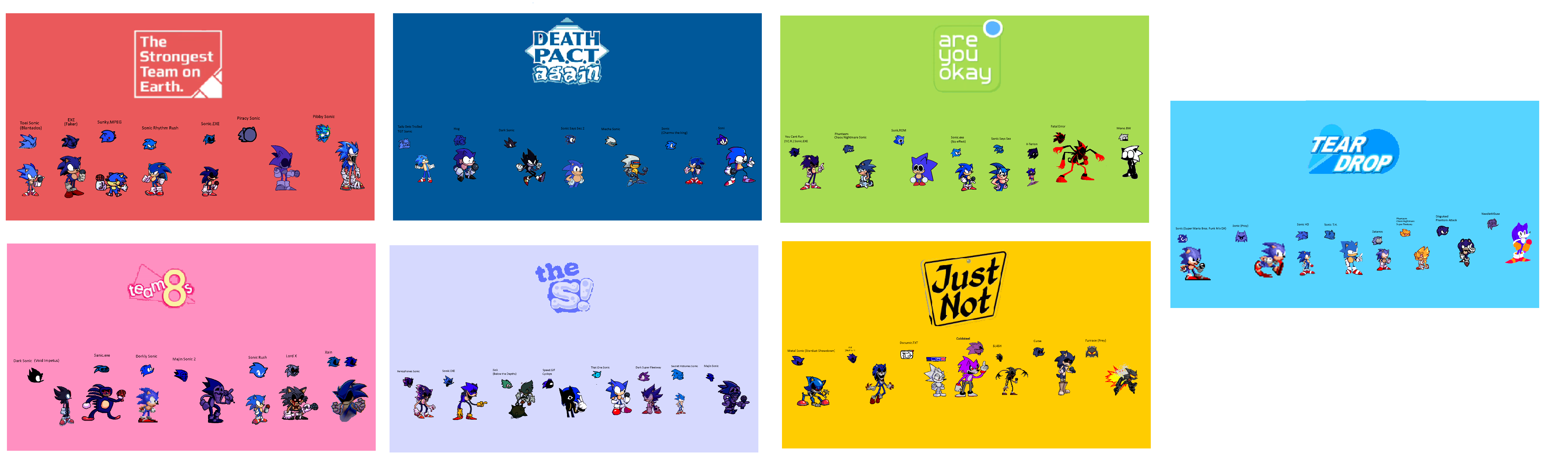 Image - 52 FNF Sonics in 7 BFDI TPOT Teams by Abbysek on DeviantArt