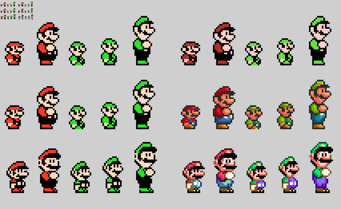 Smb3 Characters 10x SMW Mario Styled SMAS SMB3 Luigi by Abbysek on DeviantArt