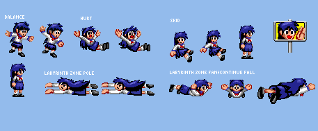 FIND ME ON COHOST AND TUMBLR on X: i used existing sprites, both used and  unused, from sonic 1, 2, and cd as pose references for all of these! the  hurt-from-above sprite