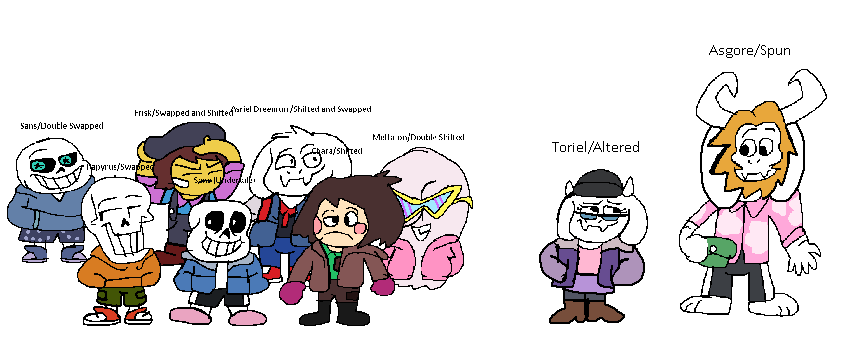 Bad Time Septuple meets Altered Toriel and Spun As by Abbysek on DeviantArt