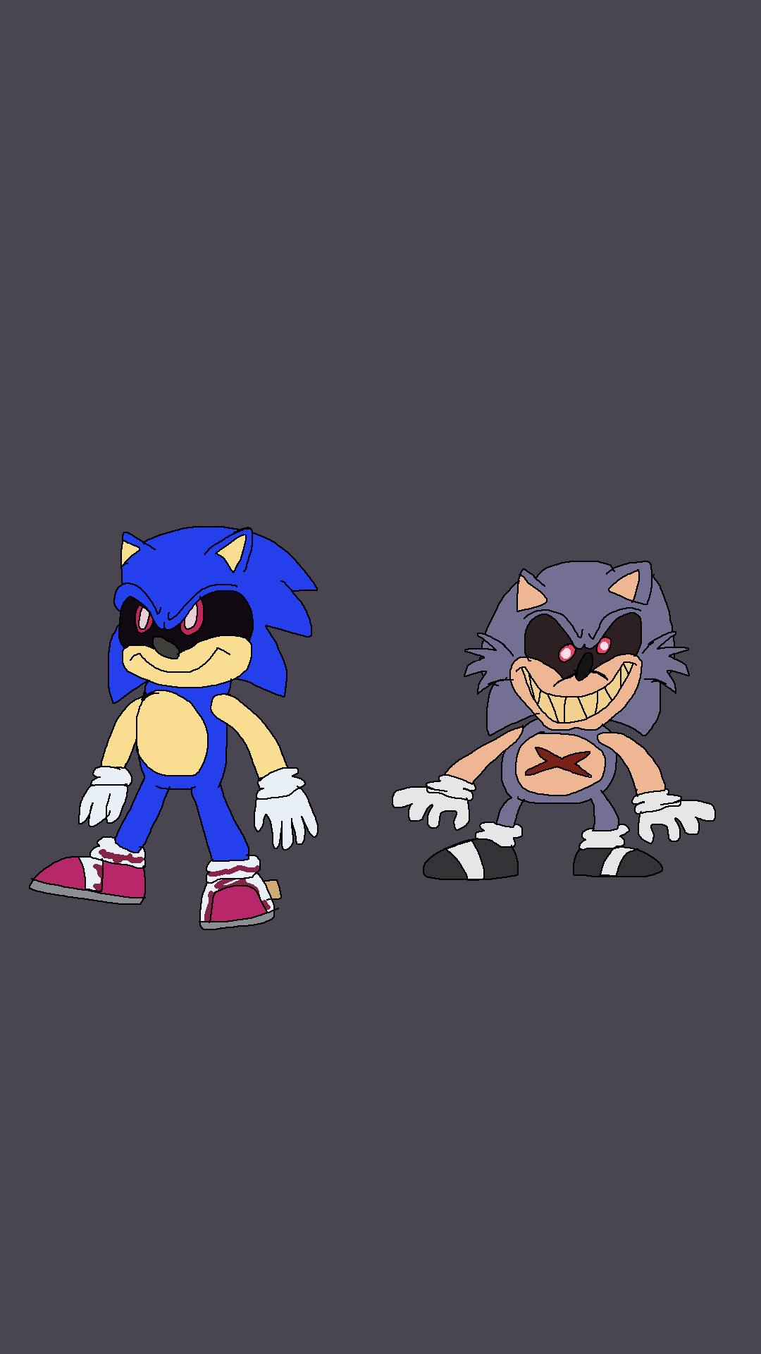 MY Scary SONIC.EXE DRAWING Sonic.EXE and Lord X 2 by Abbysek on DeviantArt