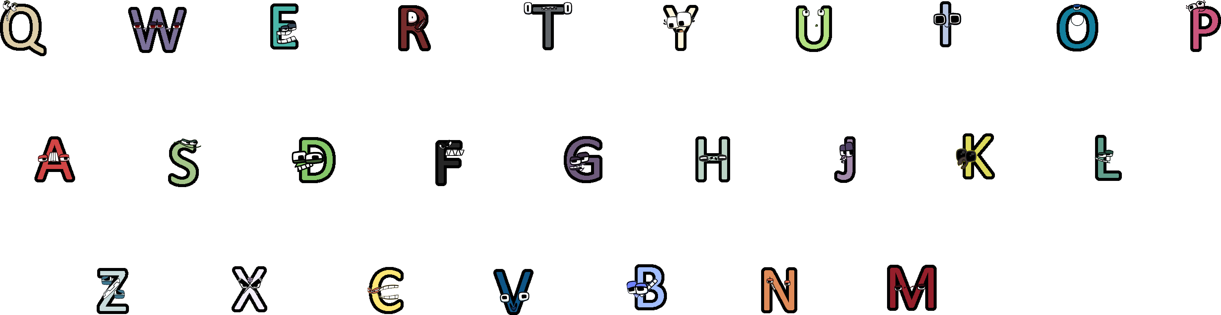 i made a alphabet lore keyboard : r/alphabetfriends