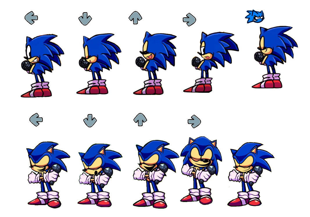Sonic sprite sheets for fnf (Updated) by ToastMento on Newgrounds