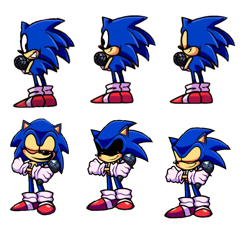 FNF Sonic No Effect and Faker Sonic from Too Slow by Abbysek on DeviantArt