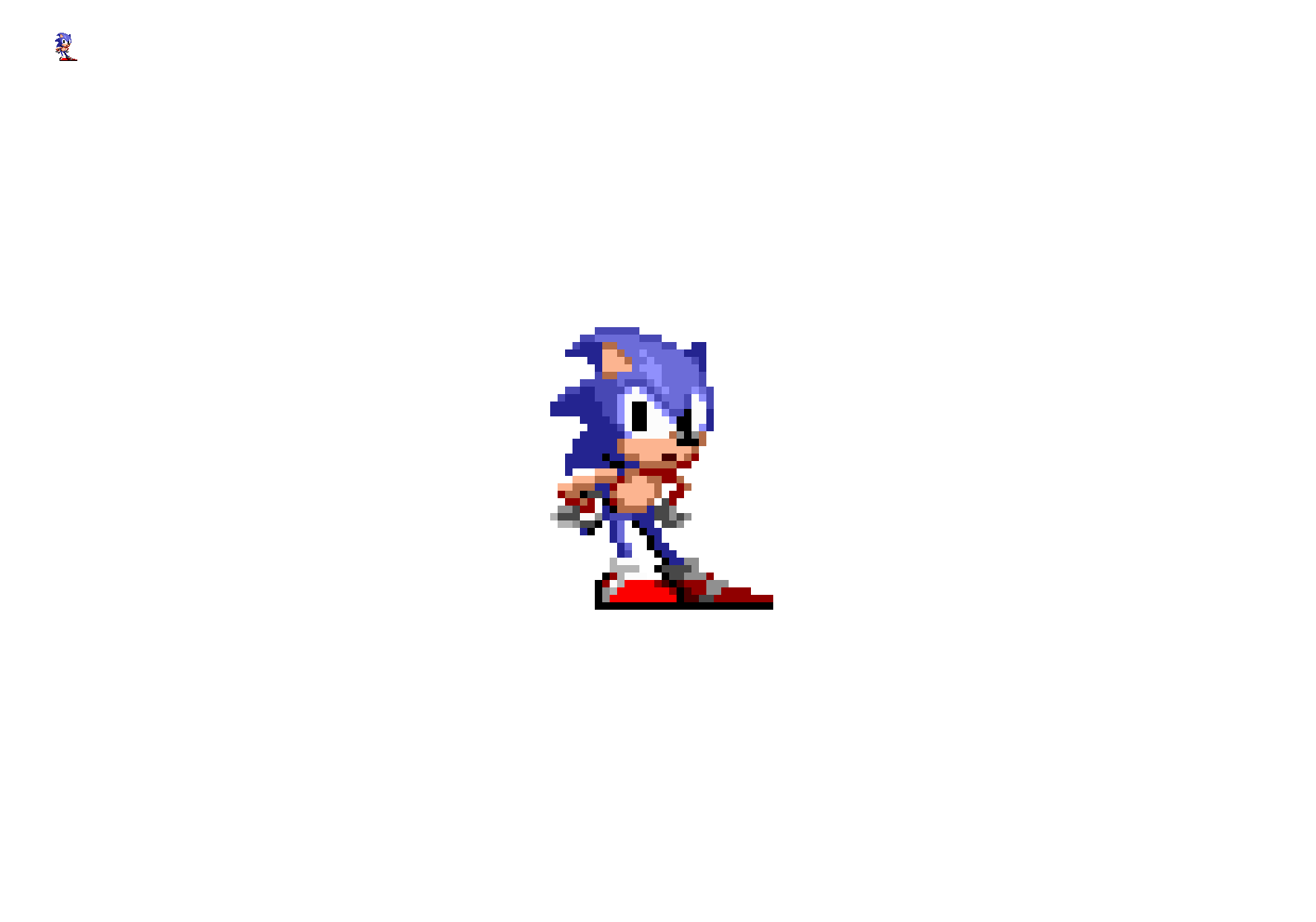 Sonic The Hedgehog (1991) - Sonic's Sprites by AsuharaMoon on DeviantArt