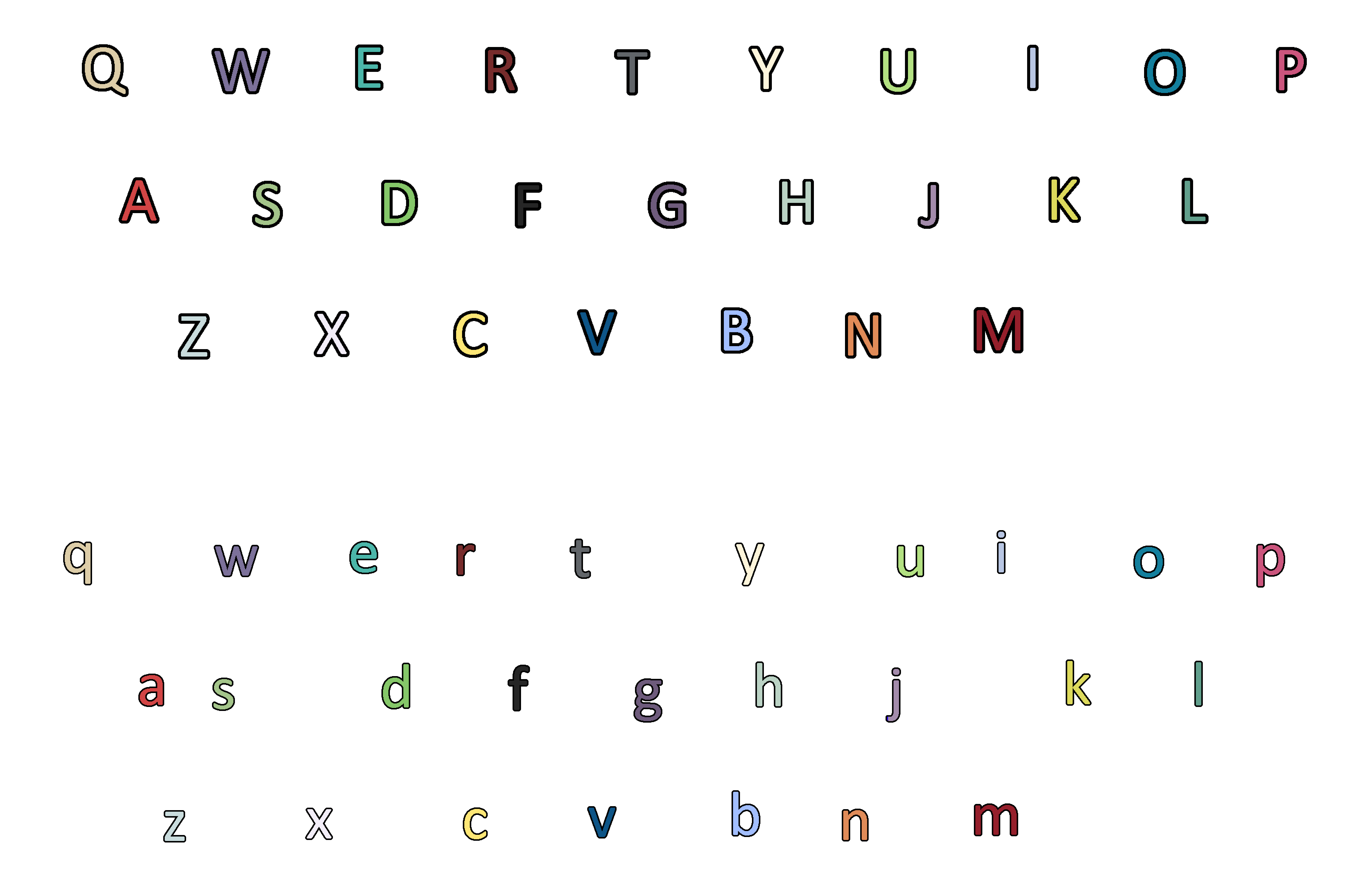 Alphabet lore keyboard EGVQKR clip 