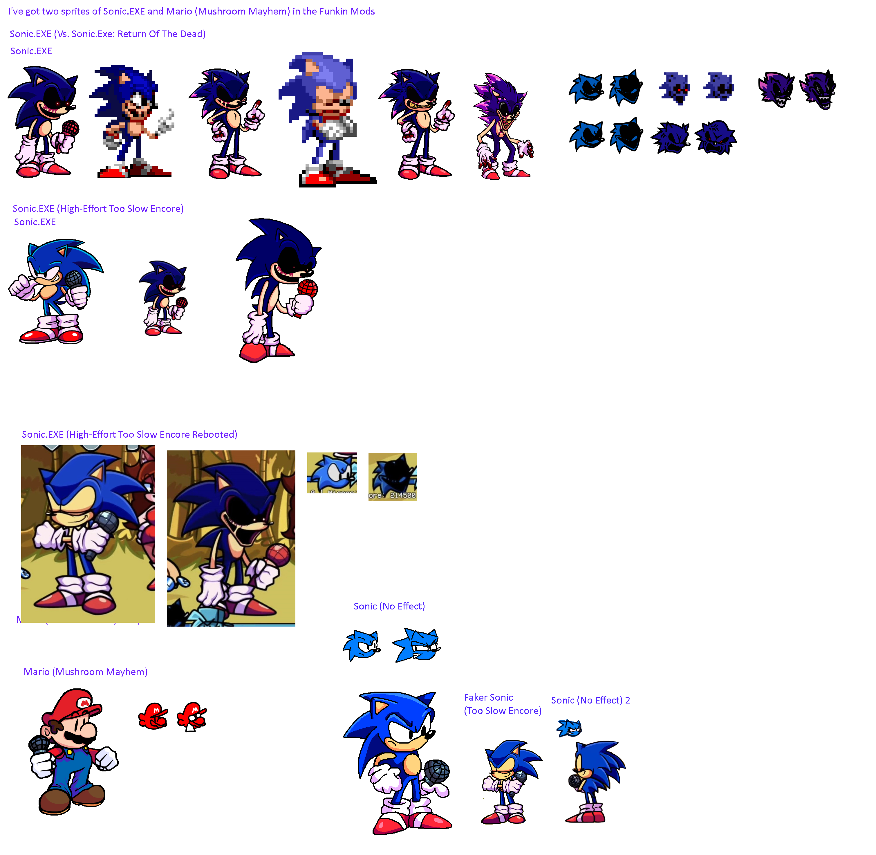 Comparison between Sonic.EXE, Majin Sonic and Lord by Abbysek on