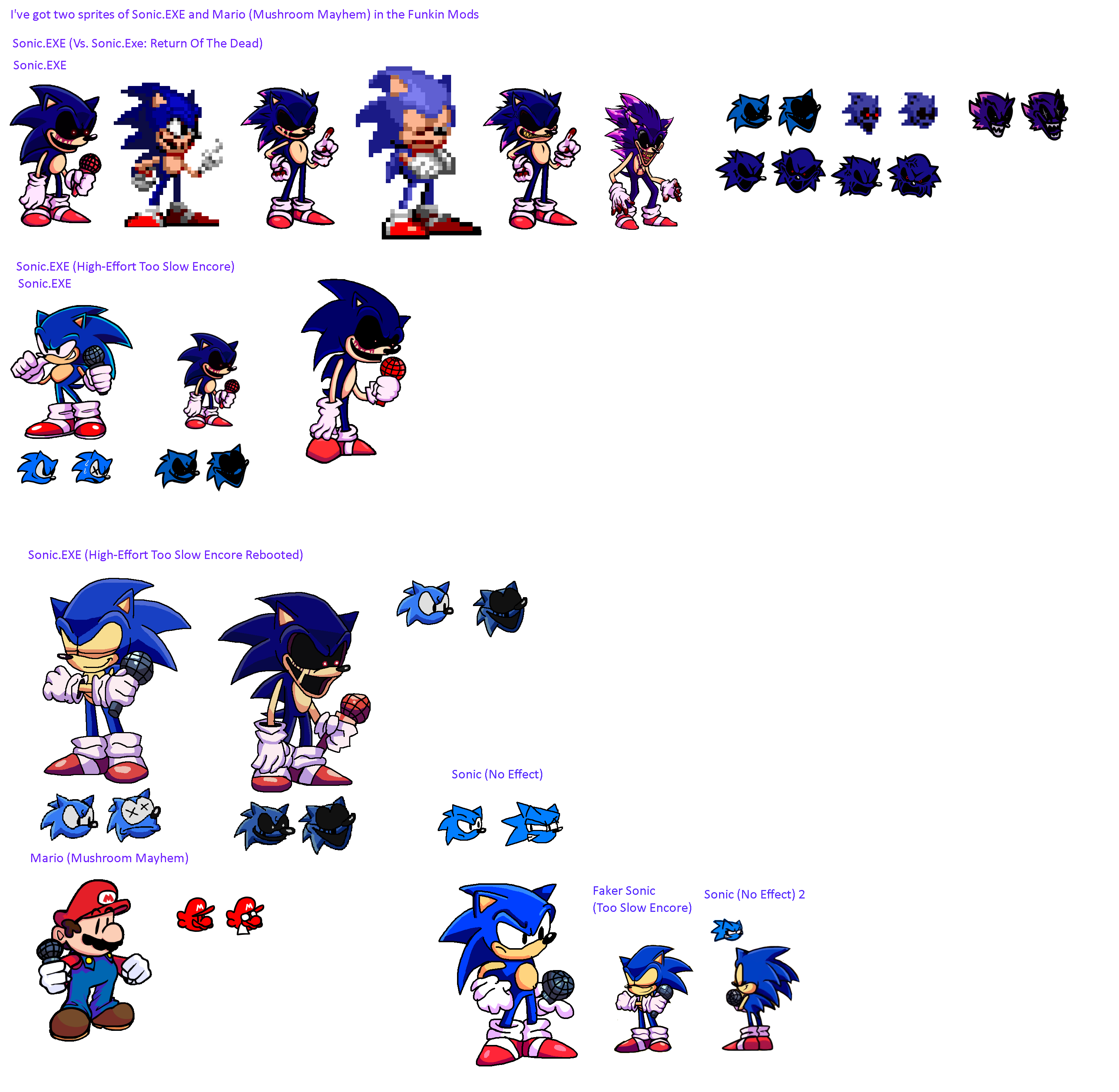 Sonic #2, Sprite mosaics! Just for the heck of it. Sonic's …