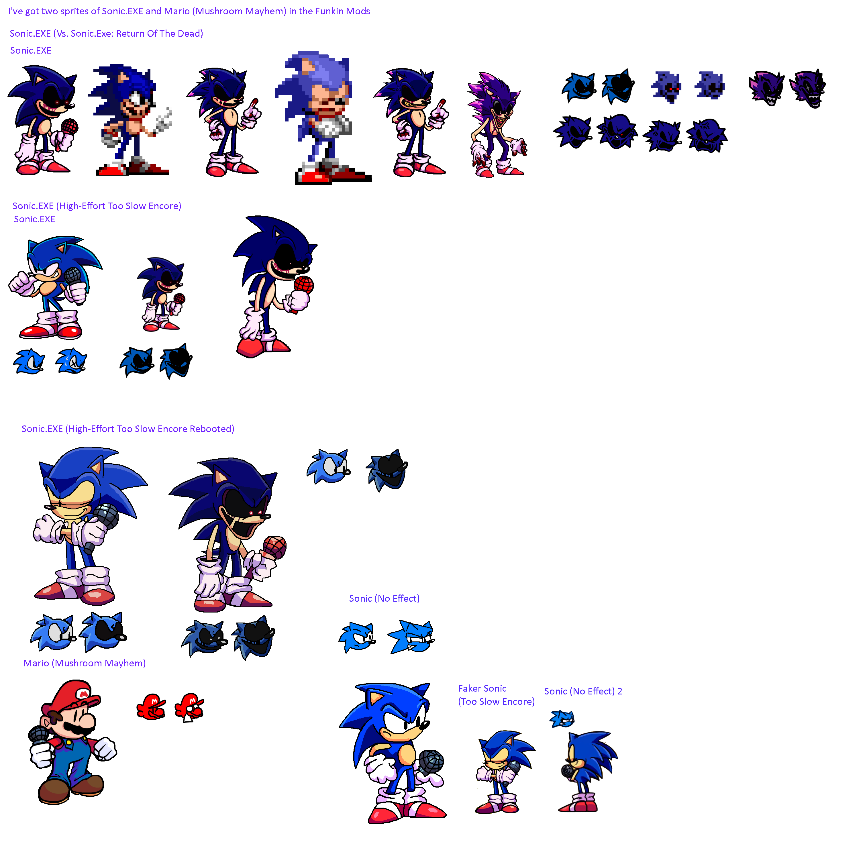 Friday Night Funkin' - Sonic.exe Remade Sprites by tent2 on DeviantArt