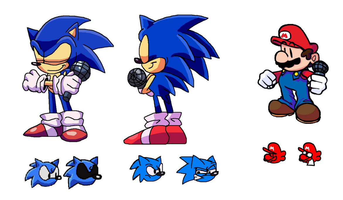 Sonic sprite sheets for fnf (Updated) by ToastMento on Newgrounds