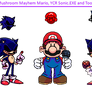 FNF - Mushroom Mayhem Mario, YCR Sonic.EXE and Too