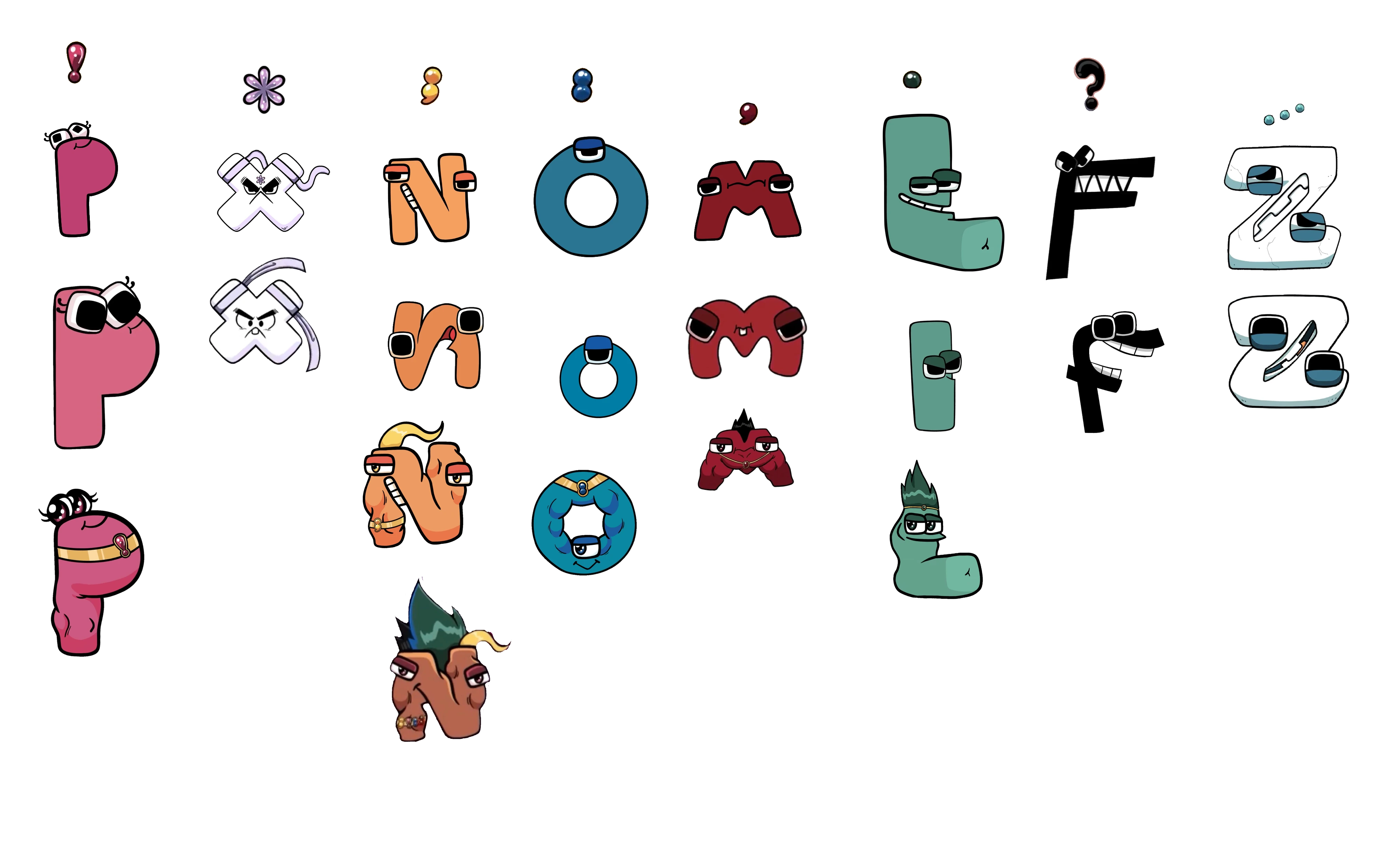 Alphabet Lore Lowercase In Merch Style by aidasanchez0212 on DeviantArt