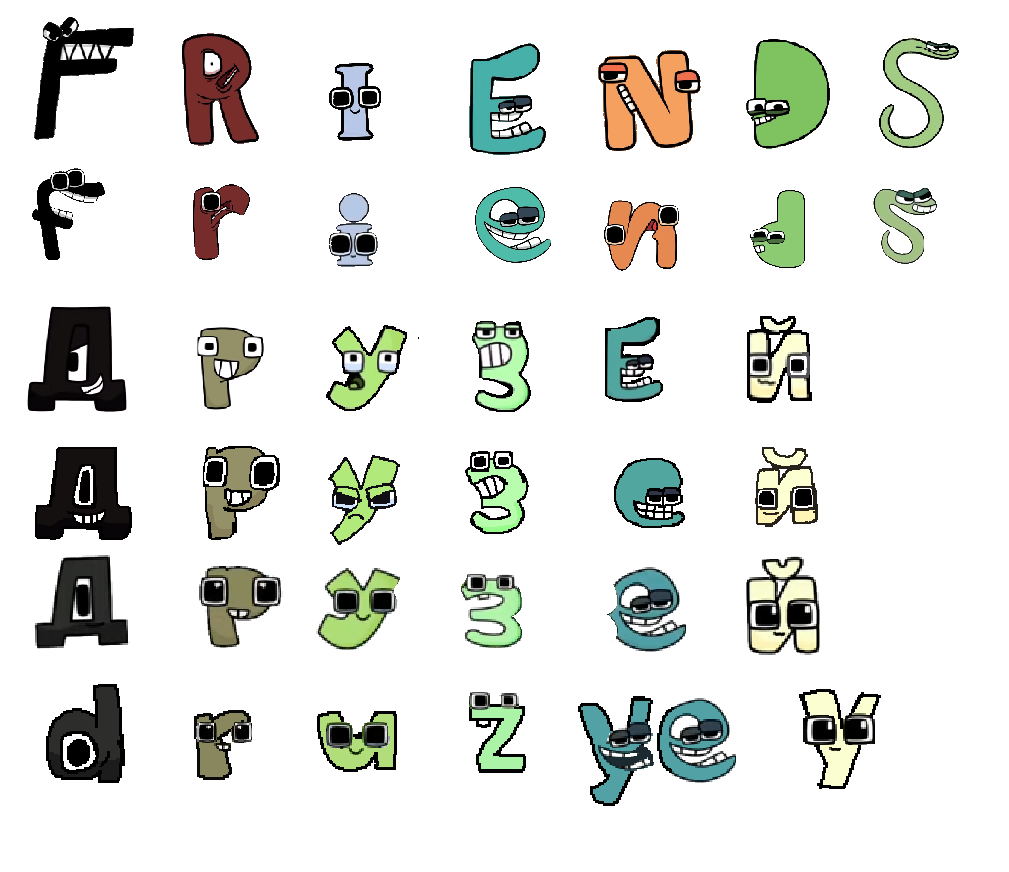 Emoji Lore but Alphabet Lore Faces 