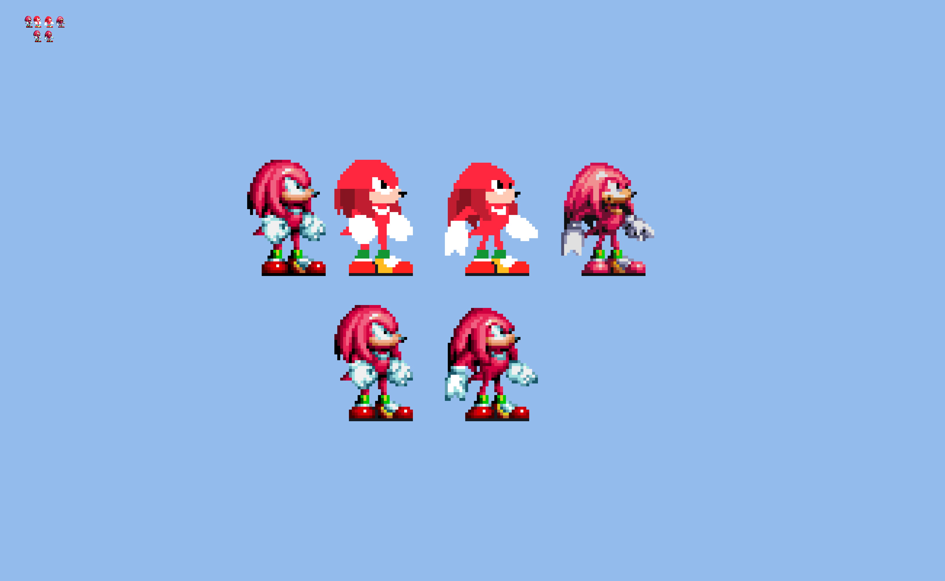 10x Chaotix 32X Knuckles Styled Sonic Mania Player by Abbysek on
