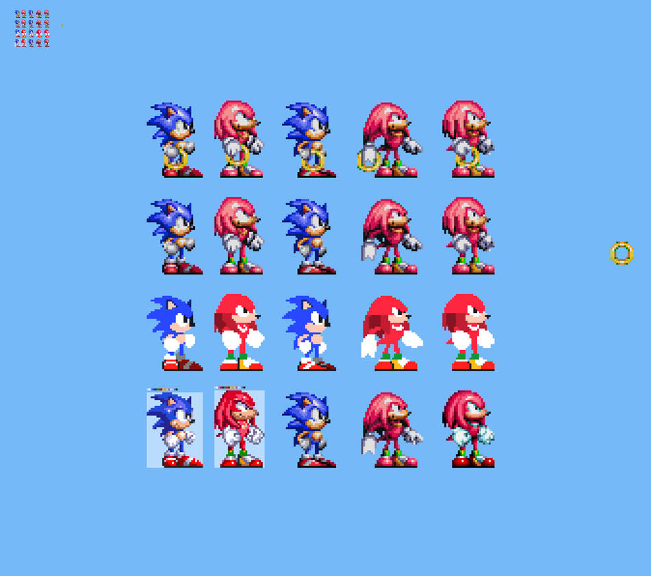 10x Chaotix 32X Knuckles Styled Sonic Mania Player by Abbysek on
