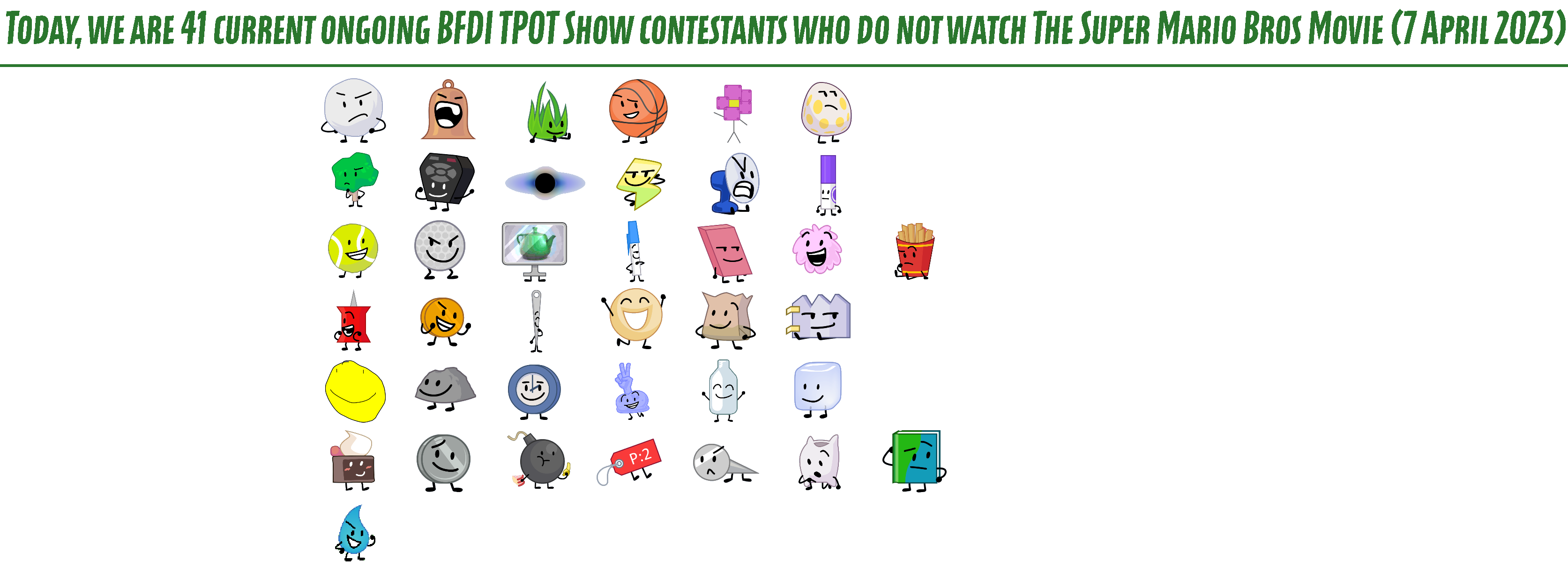 Today, we are 41 current ongoing BFDI TPOT Show co by Abbysek on DeviantArt