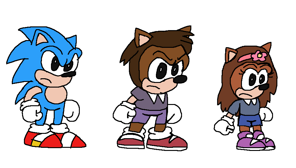 Drawing - Sonic.EXE, Majin Sonic and Lord X Styled by Abbysek on