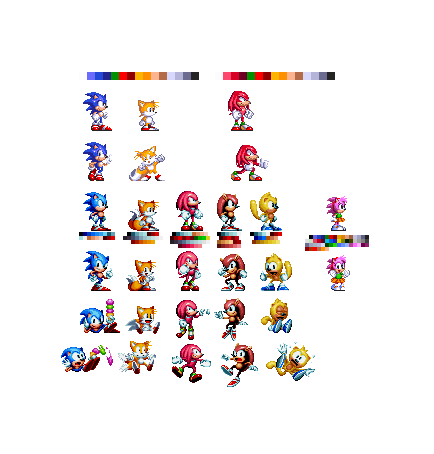 Sonic Sprites with Victory Poses with Encore Mode by Abbysek on DeviantArt
