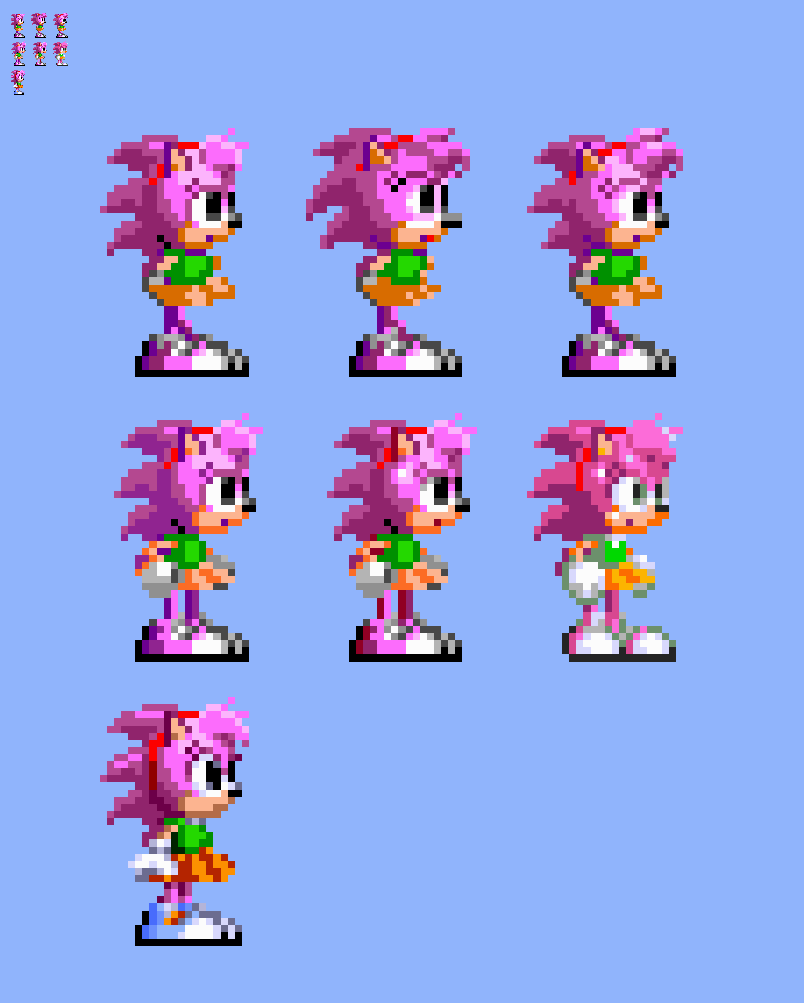 Sonic Origins Plus - Amy Sprites Recreations V2 by MarioYT21 on