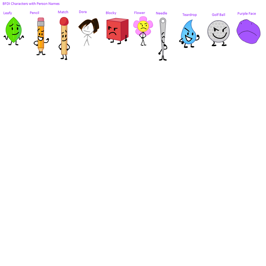 Address Me Bfdi BFDI Characters with Person Names by Abbysek on DeviantArt