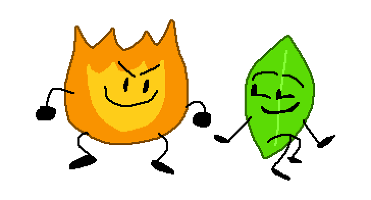 BFDI - Firey impresses Leafy by Abbysek on DeviantArt