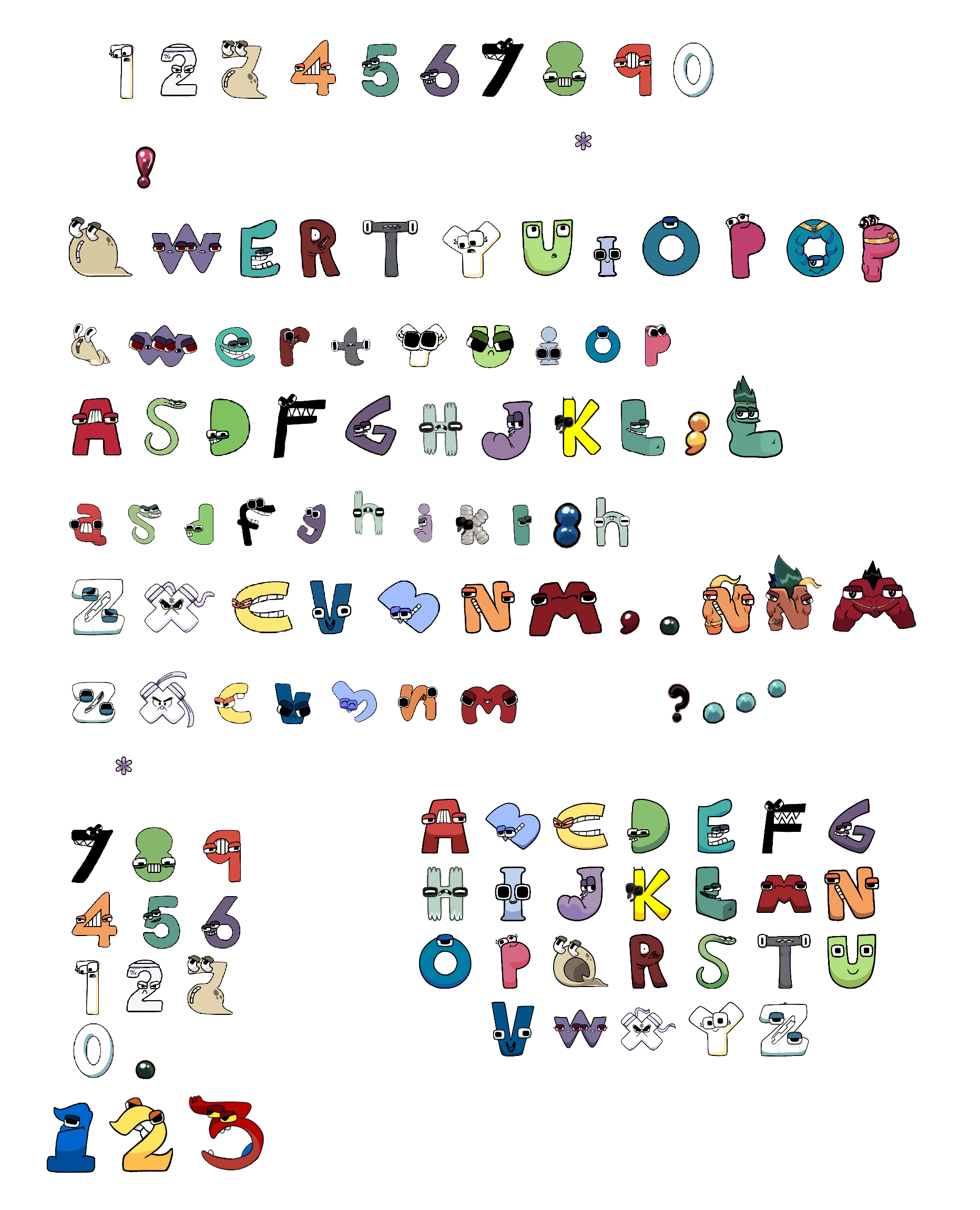 Alphabet Lore meets Number Lore with Gems by Abbysek on DeviantArt