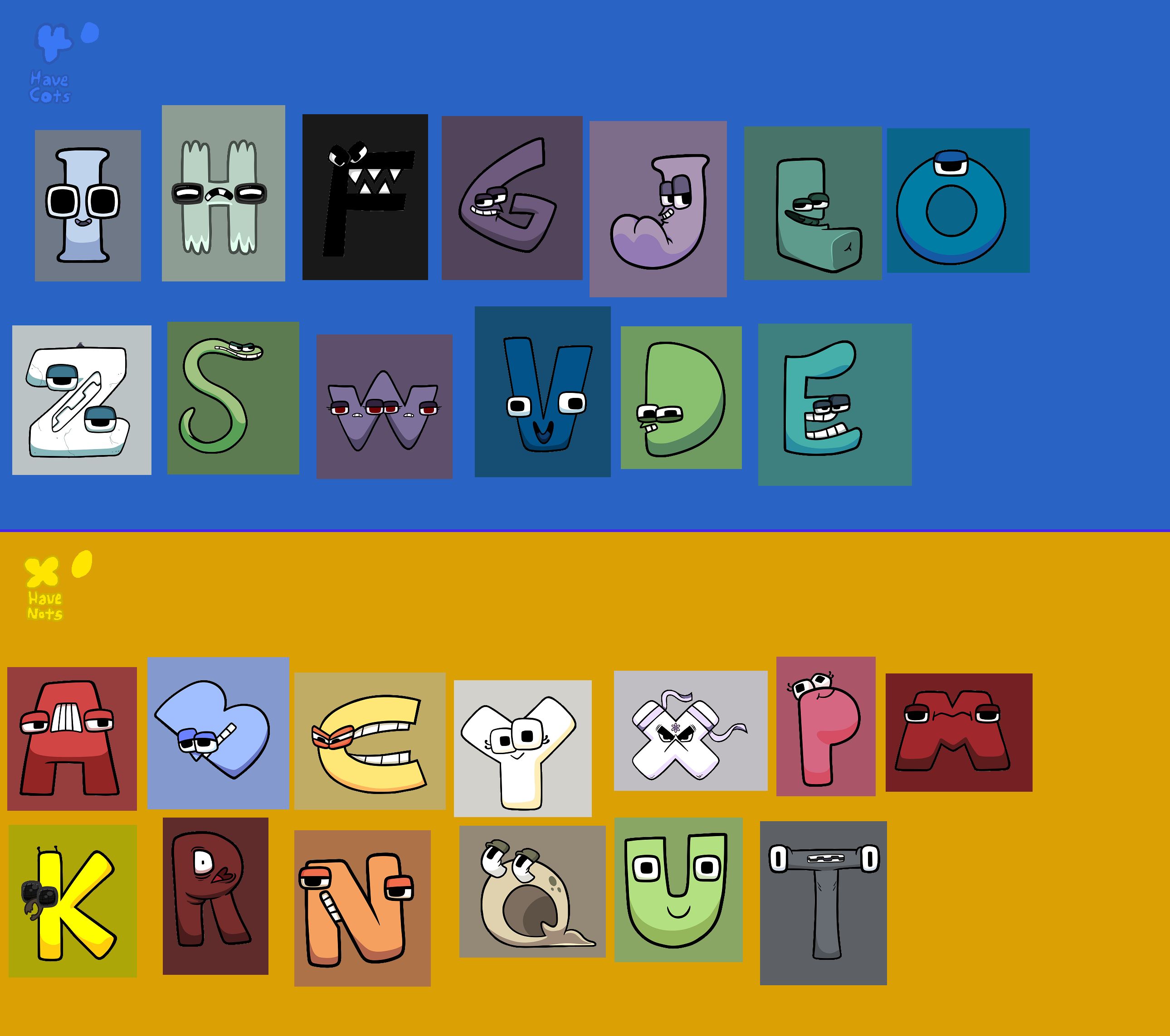 Alphabet lore f all gems pixel art