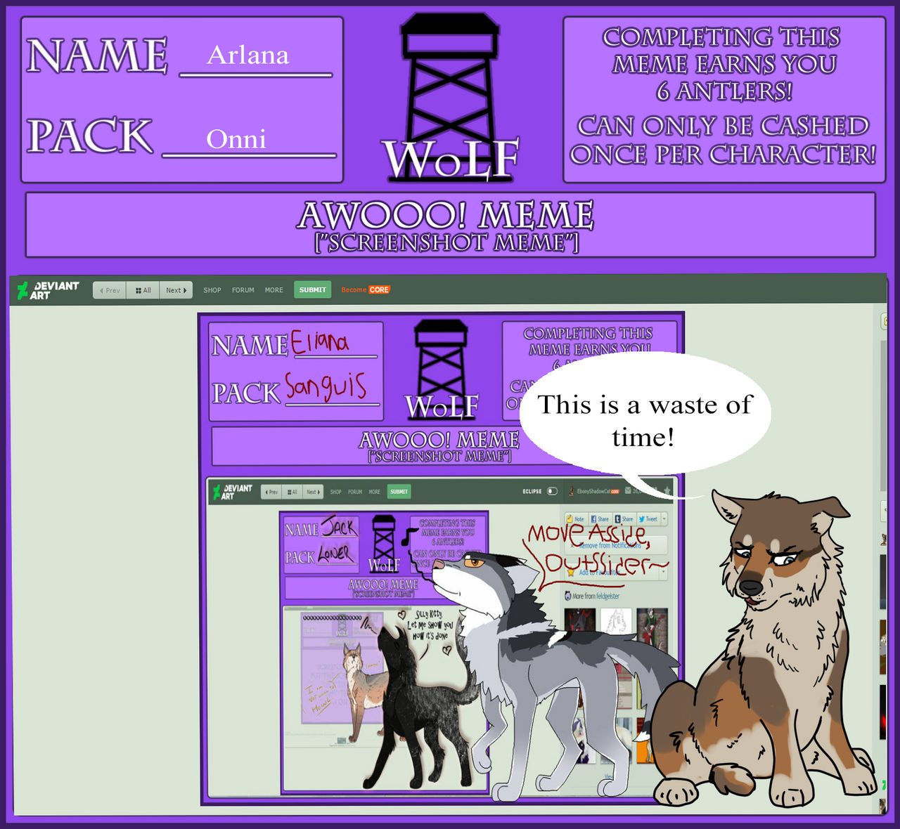 WOLF - Awoo Meme (Arlana) by Densetsu-Blood on DeviantArt