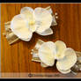 White Orchid Clips