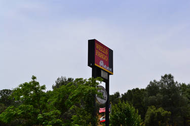 Wells Fargo Sign on a Hot Day